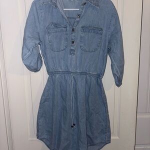 Denim Button-Up Dress